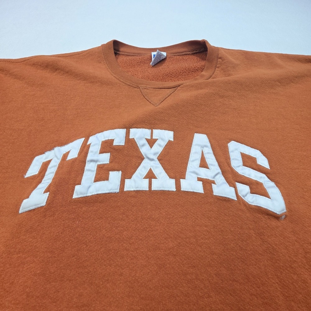 Vintage Russell Athletic Texas Longhorns Crewneck Sweatshirt 2XL Burnt Orange